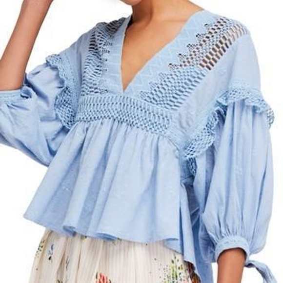 Free People Drive You Mad Blouse XS - Picture 2 of 12